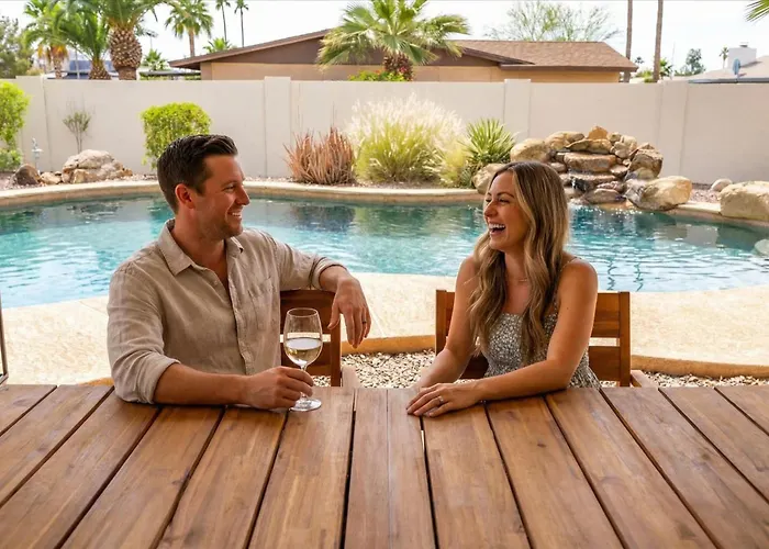Game Pool Hottub Modern Desert Oasis Holiday home